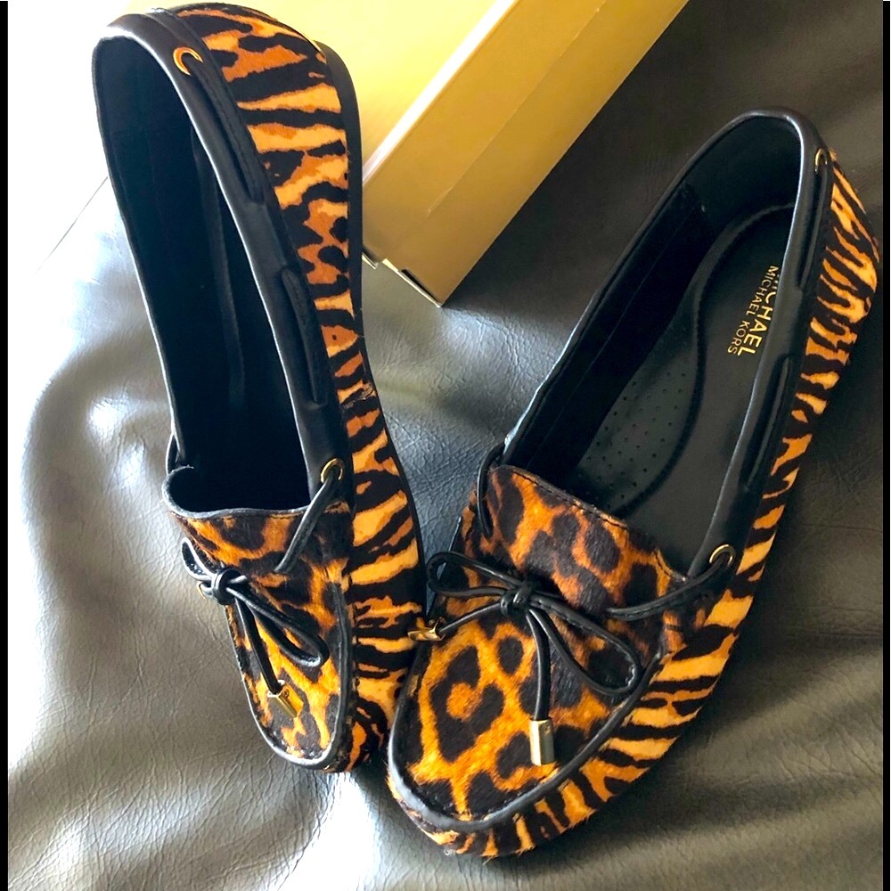 Michael Kors leopard moccasins